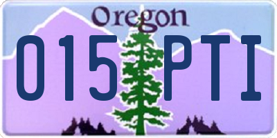 OR license plate 015PTI