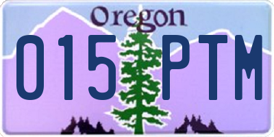OR license plate 015PTM