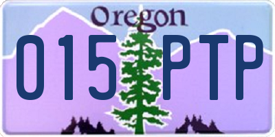 OR license plate 015PTP
