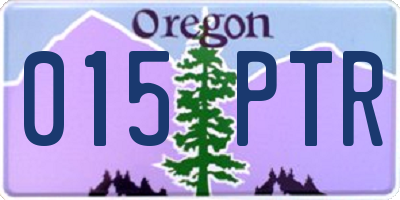 OR license plate 015PTR
