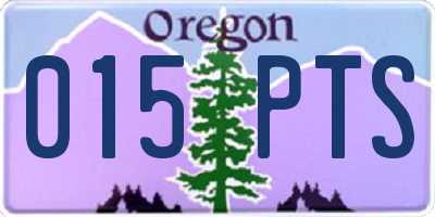 OR license plate 015PTS