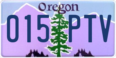 OR license plate 015PTV