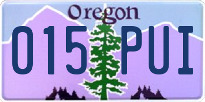 OR license plate 015PUI
