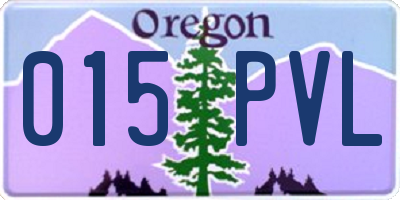 OR license plate 015PVL