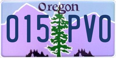 OR license plate 015PVO