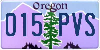 OR license plate 015PVS