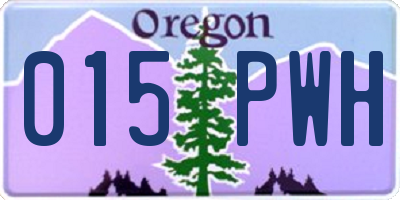 OR license plate 015PWH