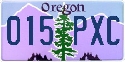 OR license plate 015PXC