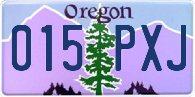 OR license plate 015PXJ