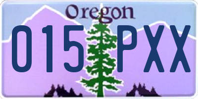 OR license plate 015PXX