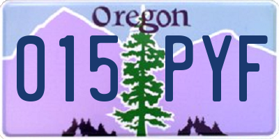OR license plate 015PYF