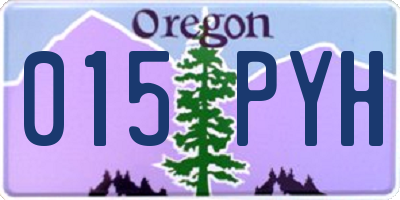 OR license plate 015PYH