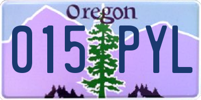 OR license plate 015PYL