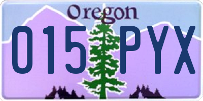 OR license plate 015PYX