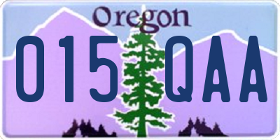 OR license plate 015QAA