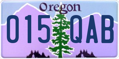 OR license plate 015QAB