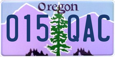 OR license plate 015QAC