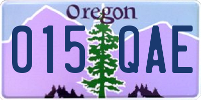 OR license plate 015QAE