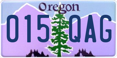 OR license plate 015QAG