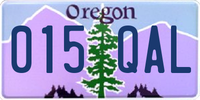 OR license plate 015QAL