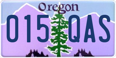 OR license plate 015QAS
