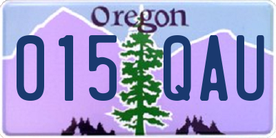 OR license plate 015QAU
