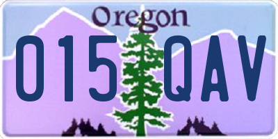 OR license plate 015QAV