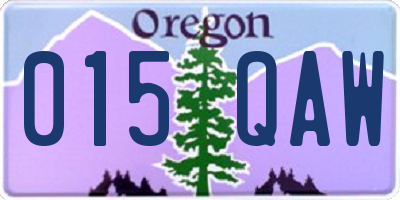 OR license plate 015QAW