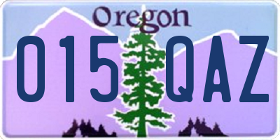 OR license plate 015QAZ