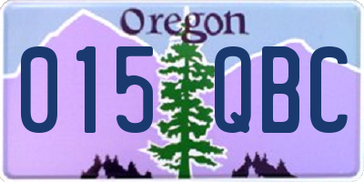 OR license plate 015QBC