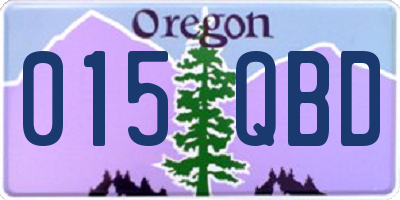 OR license plate 015QBD