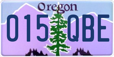 OR license plate 015QBE