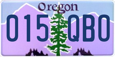 OR license plate 015QBO