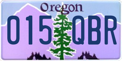 OR license plate 015QBR