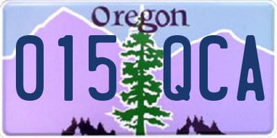 OR license plate 015QCA