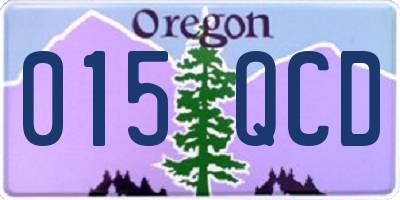 OR license plate 015QCD