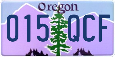 OR license plate 015QCF