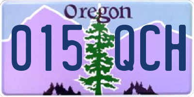 OR license plate 015QCH