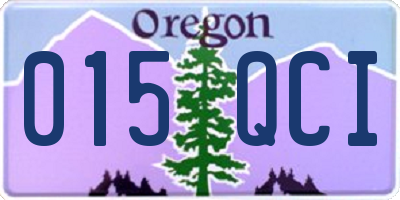 OR license plate 015QCI