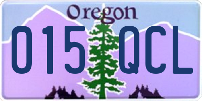 OR license plate 015QCL