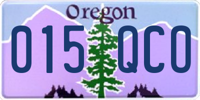 OR license plate 015QCO