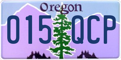 OR license plate 015QCP