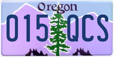 OR license plate 015QCS