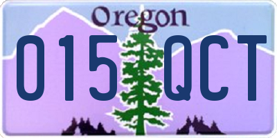OR license plate 015QCT