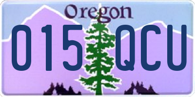 OR license plate 015QCU