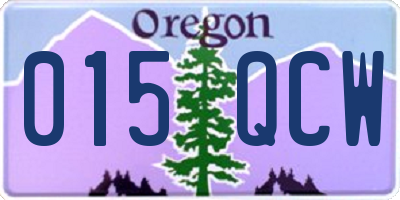 OR license plate 015QCW