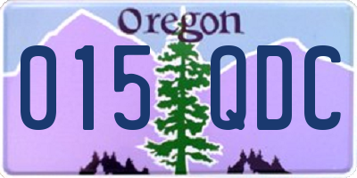 OR license plate 015QDC