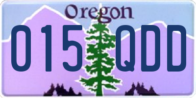OR license plate 015QDD