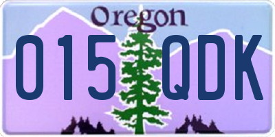OR license plate 015QDK