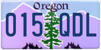 OR license plate 015QDL